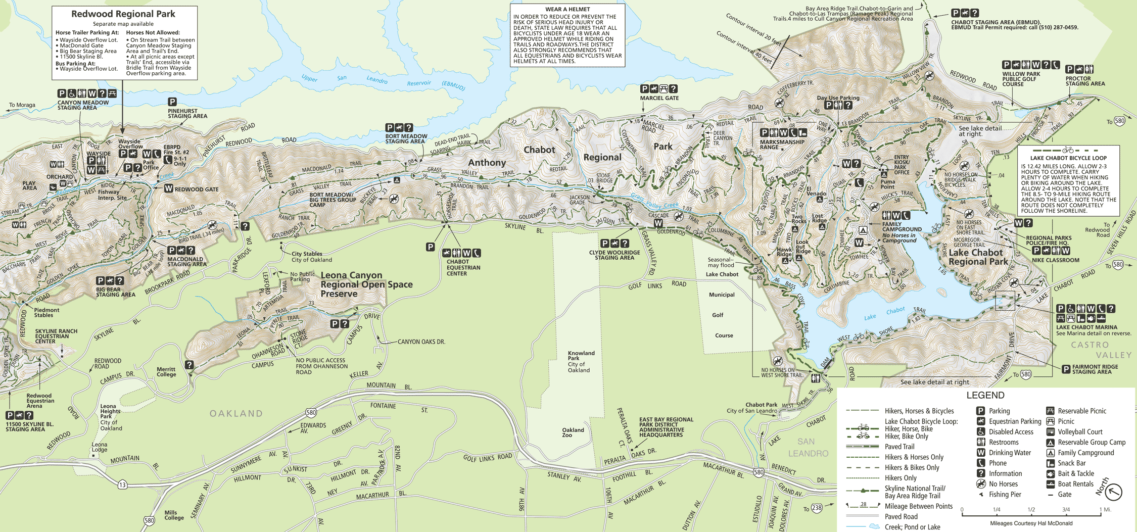 Lake Chabot Map 